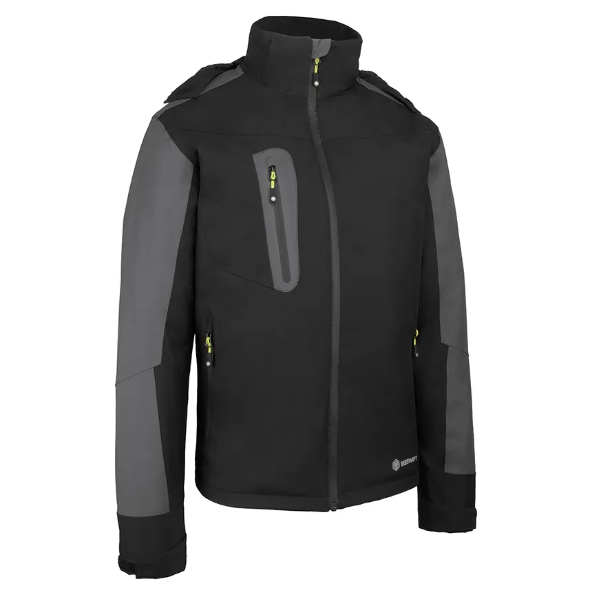 Beeswift Padded Rain Jacket — Black/Grey